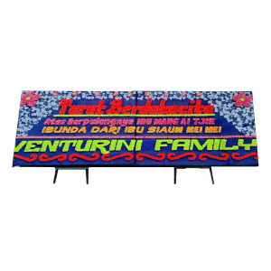 Papan Bunga Gandeng Polos Biru