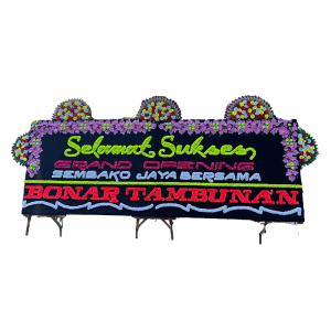 Papan Bunga Gandeng + 5 Mahkota