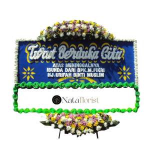 Papan Bunga Styrofoam Full Bunga Artificial + Bunga Fresh + Mahkota V1