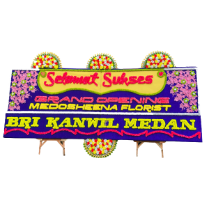 Papan Bunga Gandeng + 4 Mahkota