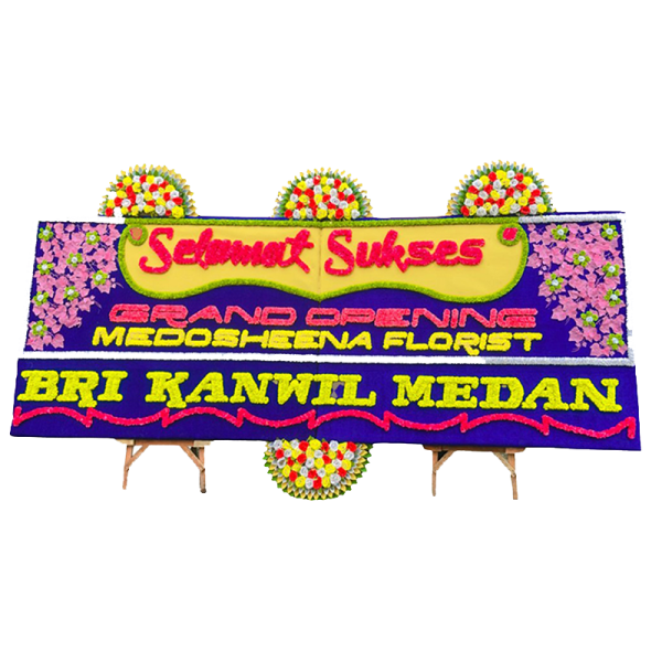 Papan Bunga Gandeng + 4 Mahkota